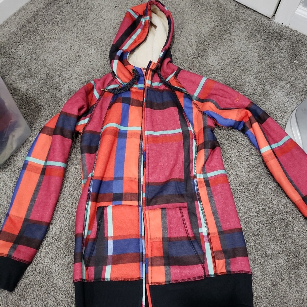Roxy Bonded Sherpa zip up hoodie, mediu.
